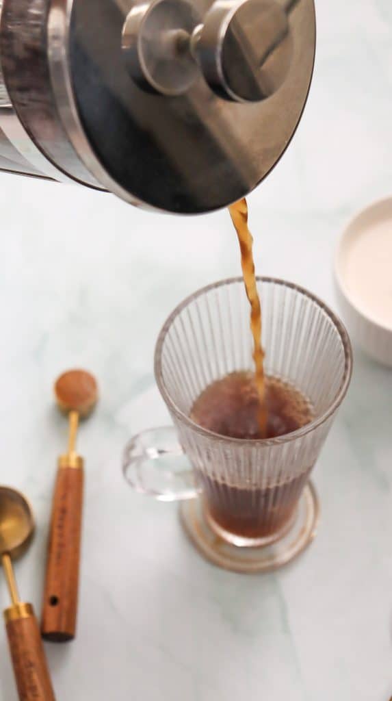 Iced Cinnamon Dolce Latte In Process