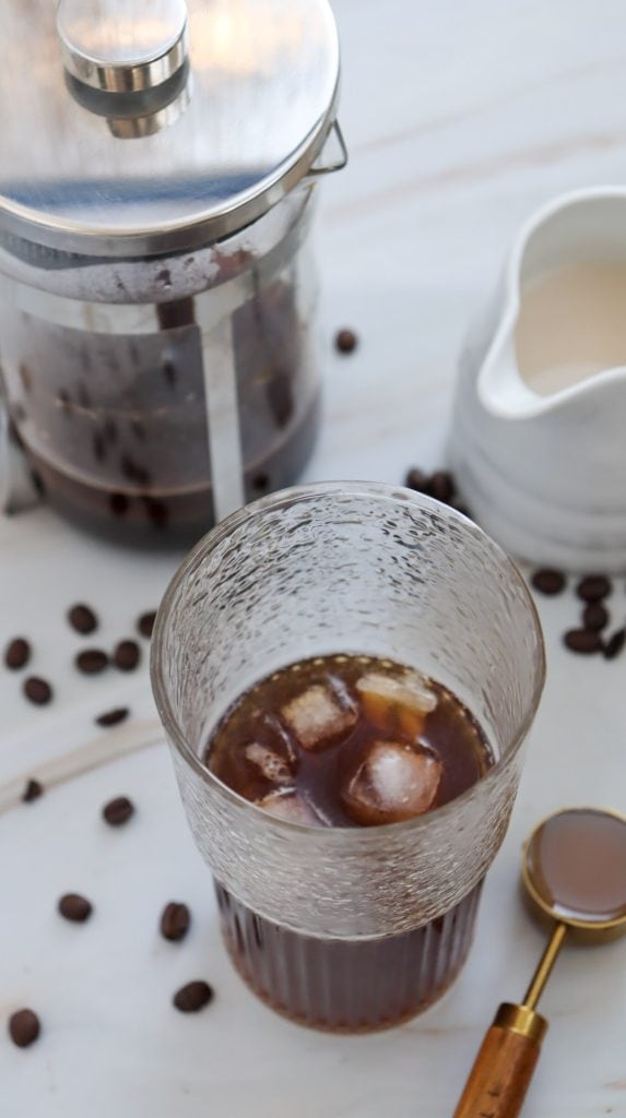 Caramel Iced Coffee In Process