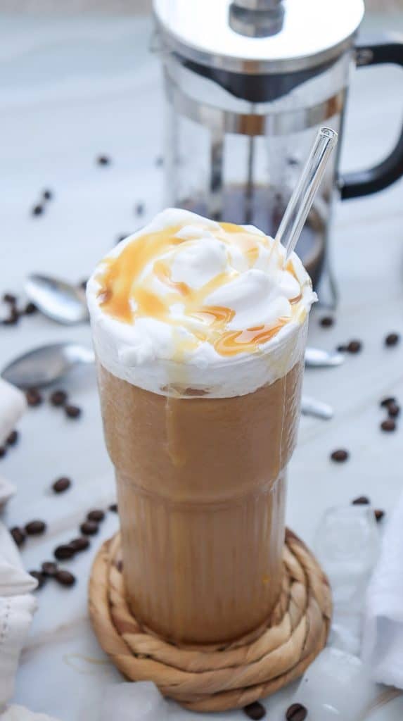 Caramel Iced Coffee In Process