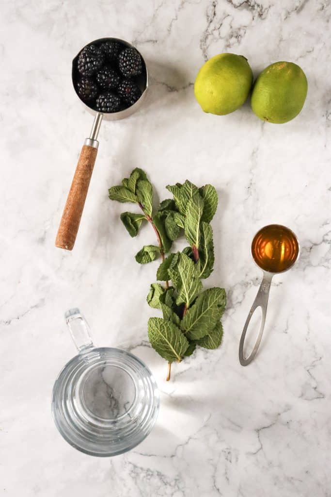 Blackberry Mojito Mocktail Ingredients