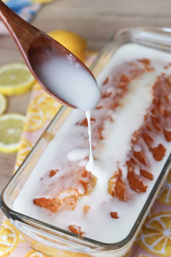 Lemon Drizzle Loaf Cake In Process