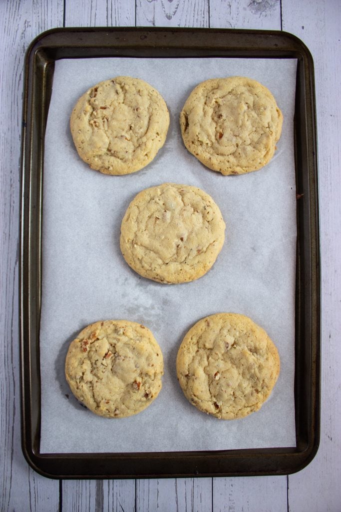 Maple Pecan Cookies with Brown Sugar Maple Frosting In Process