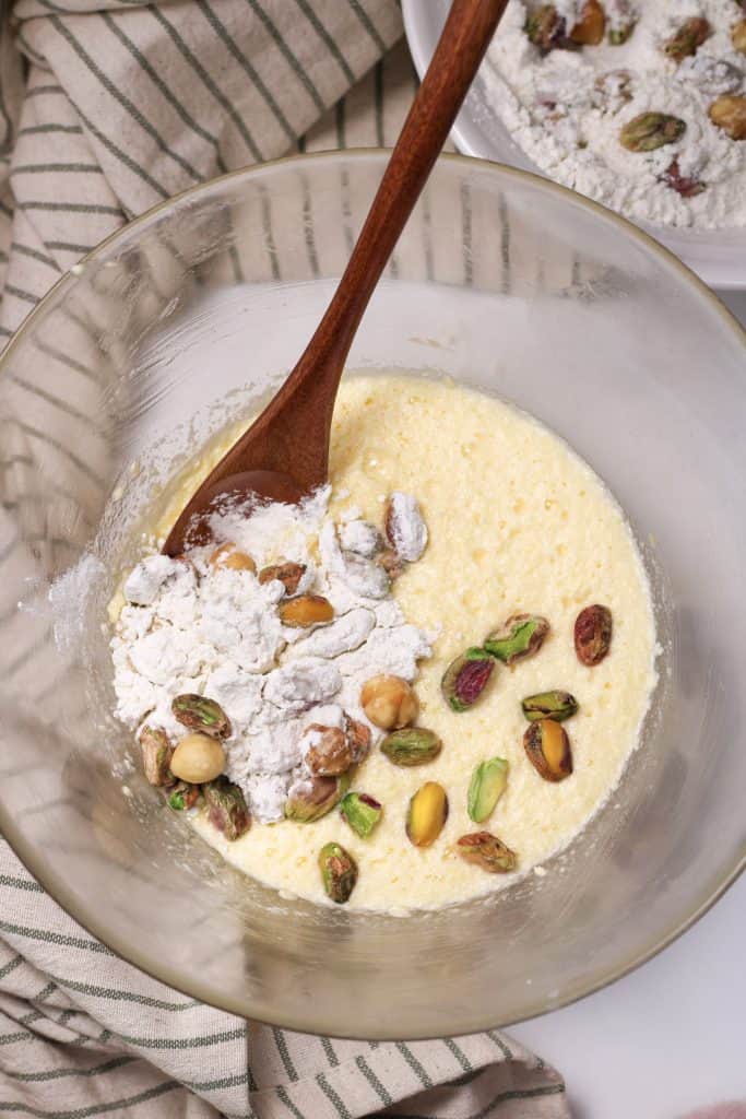 Pistachio Bundt Cake In Process