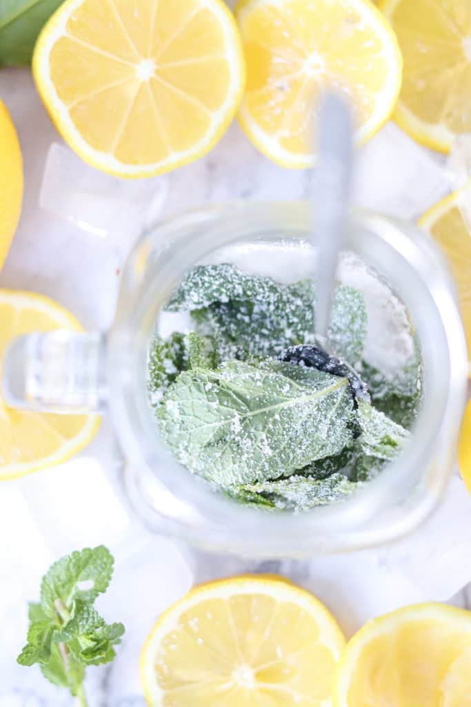Lemon Mojito Mocktail In Process