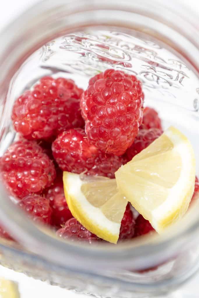 Raspberry Mojito Mocktail In Process