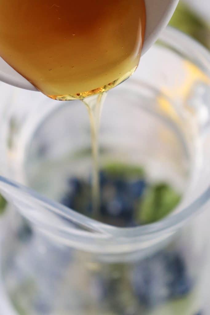 Blueberry Mojito Mocktail In Process