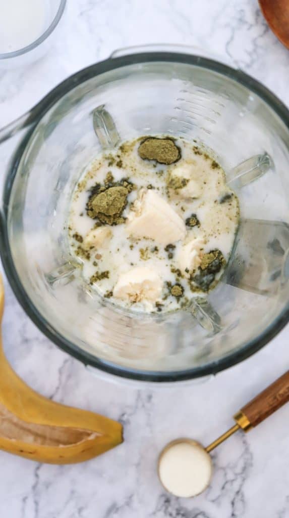 Green Tea Frappuccino In Process