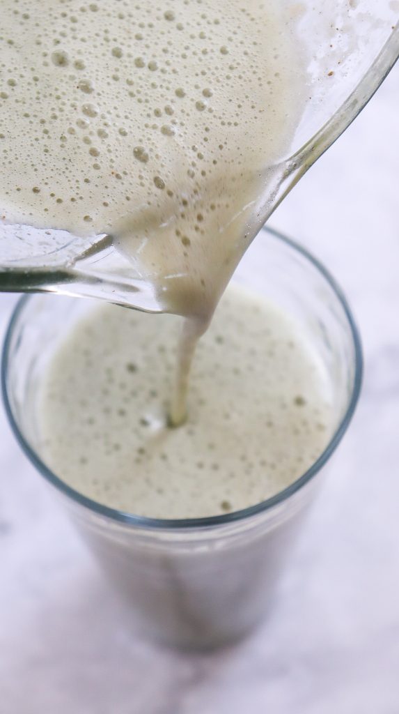 Green Tea Frappuccino In Process