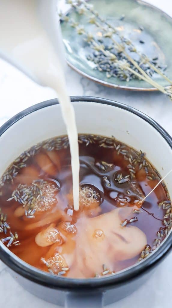 Healthy London Fog Latte In Process