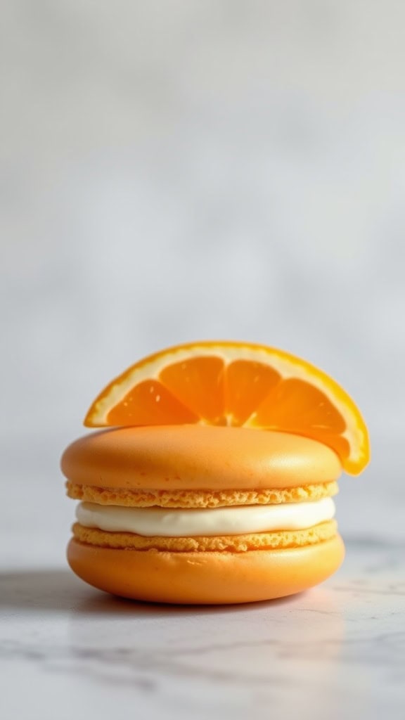 Citrusy Orange Creamsicle Macaron